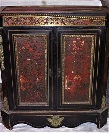 damaged boule cabinet