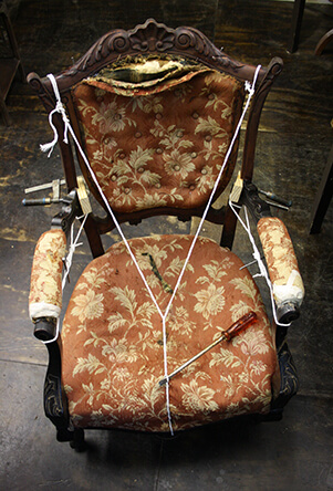 late vicotrian chair restoration process