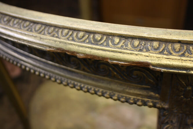 GILDING REPAIR TO ITALIAN GLASS TOP 1