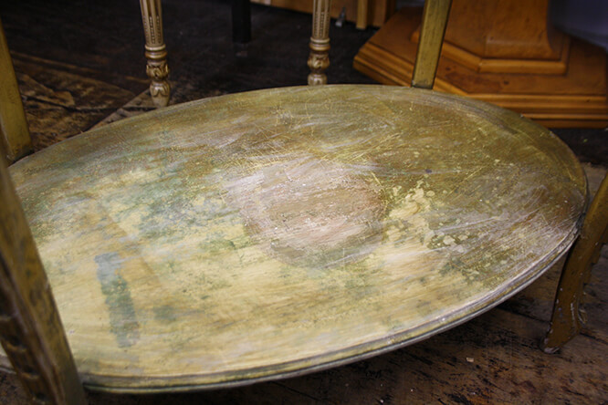 GILDING REPAIR TO ITALIAN GLASS TOP 3