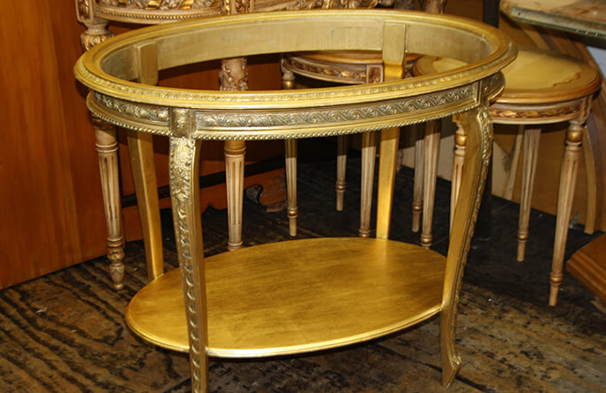 GILDING REPAIR TO ITALIAN GLASS TOP 4